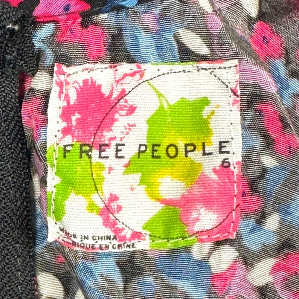 Free People Everyone We Know Floral Mini Dress Women's 6 Ruffle Hem Boho Summer - Picture 4 of 16